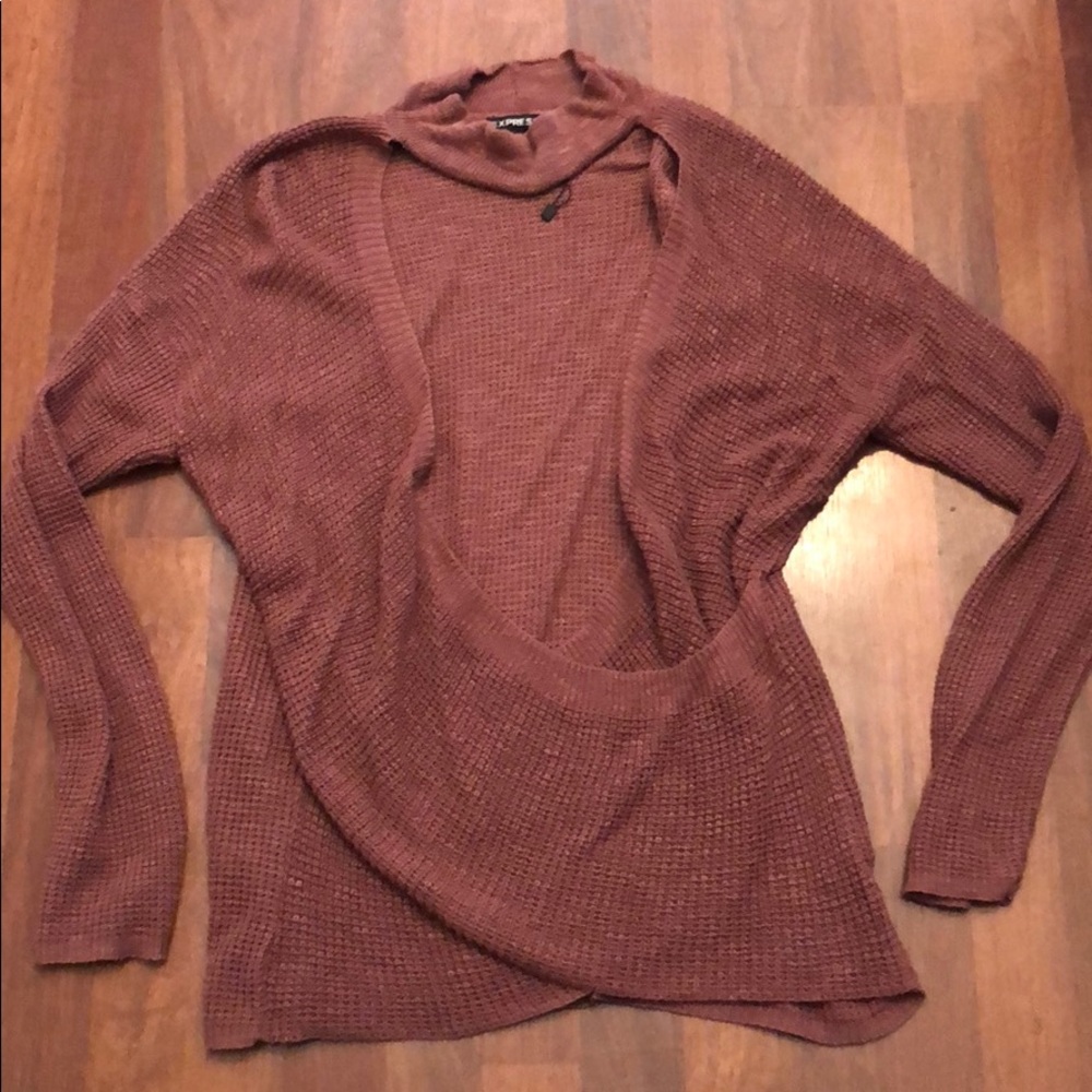 Mauve Open chest Sweater - Size L